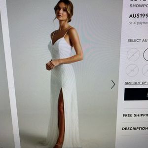 Showpo Love On Top white lace gown - never worn new with tags. Size 14 (XL)